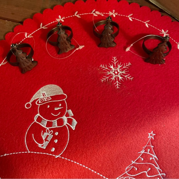 Christmas Tree Napkin Rings, Set of 4 ( more available ) Colonial Tin Works - Picture 3 of 6